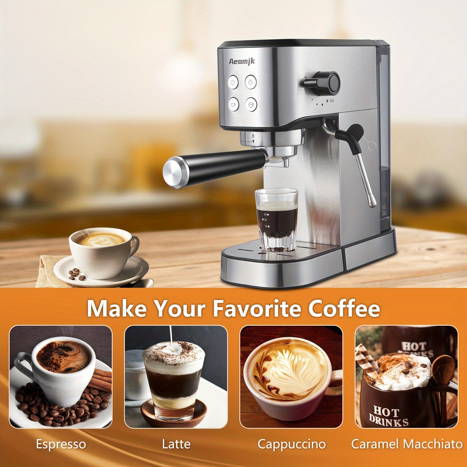 Italian Espresso Machine 20 Bar Professional Coffee - Temu