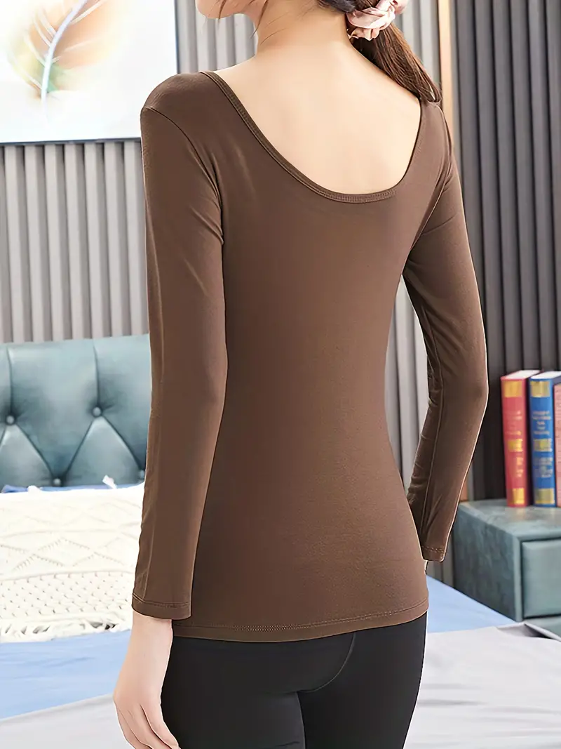 Seamless Thermal Underwear Soft Comfortable Long Sleeve Crew
