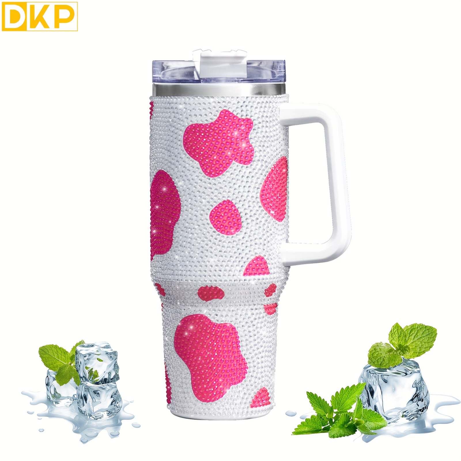 1pcs DKP 40oz Large Capacity Tumbler Water Bottle With Handle And