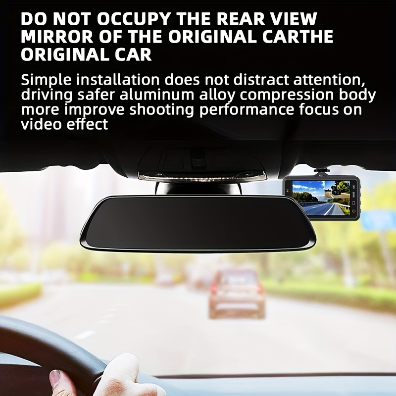 Car DVR Camera Dash Cam 4.5 inch Rear View Mirror Video Recroder Car Camera Dual Lens Cam Night Vision Front and Rear Back Up Reversing Security