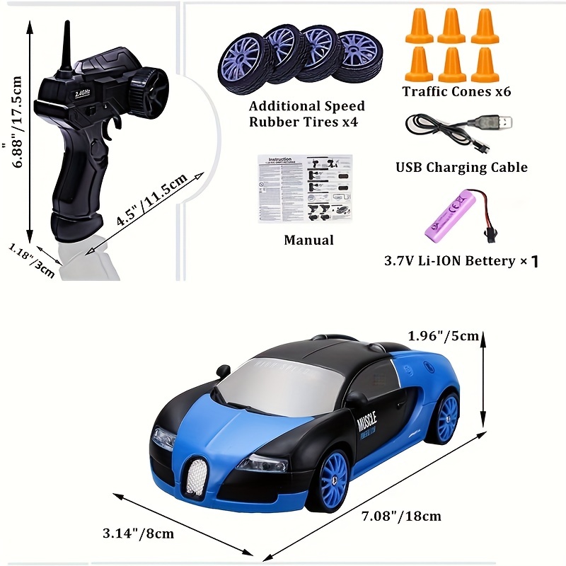 Alta Velocidade 4wd Rc Drift Carro Brinquedo 2.4g Deriva Rápida