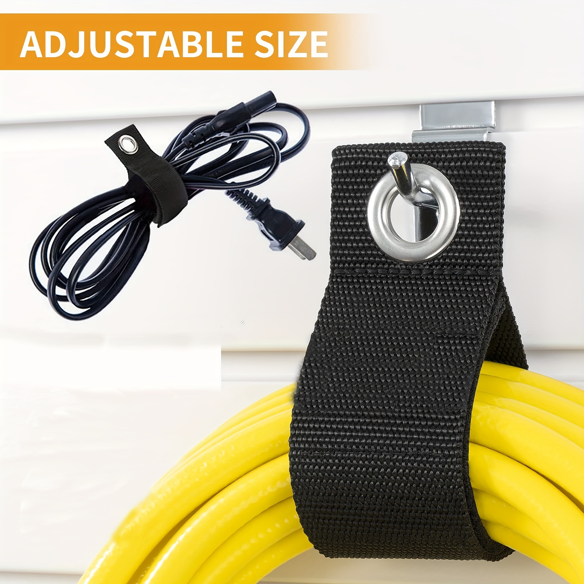 2/6pcs Extension Cord Holder Organizer, Heavy Duty Hook And Loop Storage  Strap For House, Basement, RV, Garage Hooks Cable, Hose, Rope Wrap, And  Hange