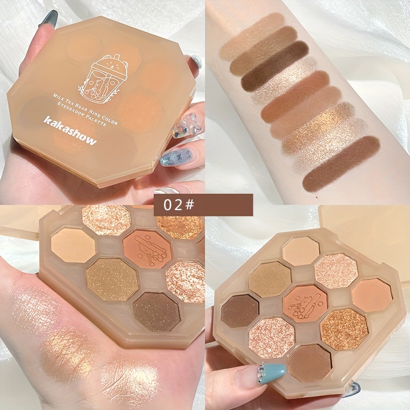9-Color Eyeshadow Palette for Brightening Eyes