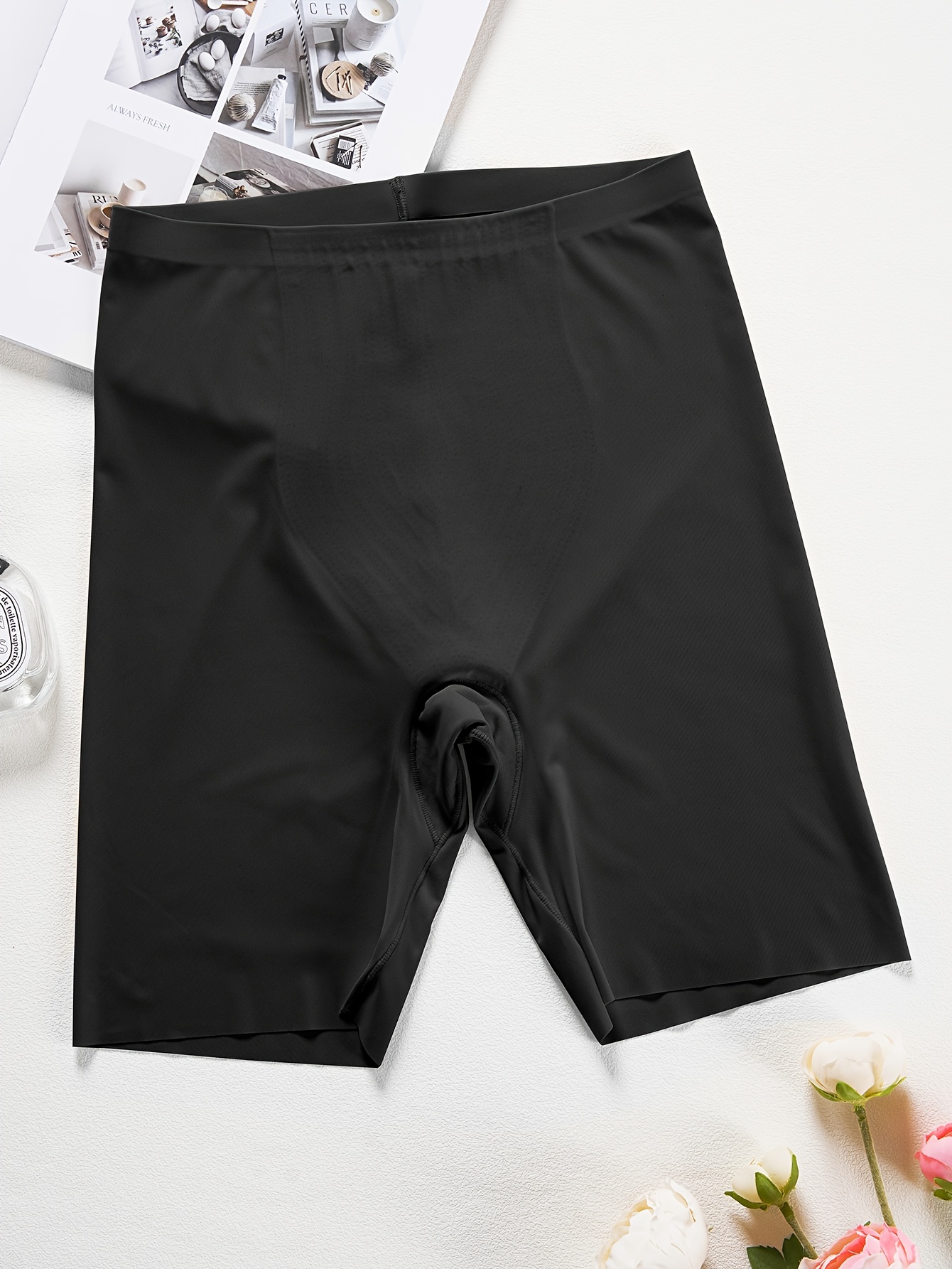 Simple Solid Boyshort Panties Soft Comfortable High Waist - Temu Bahrain