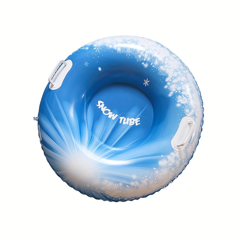 PVC Inflatable Skiing Ring Winter Snowboard Safety Handle Leak Proof Cartoon