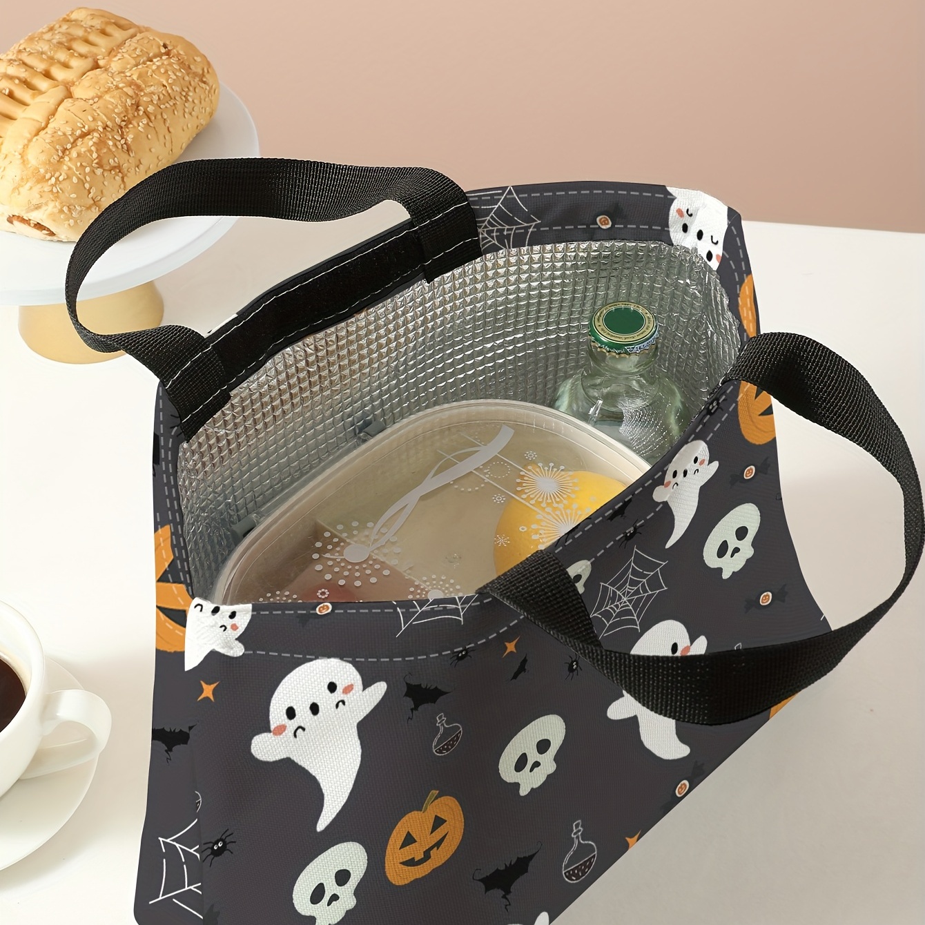 Halloween Portable Lunch Bag Waterproof Insulation Bento Bag