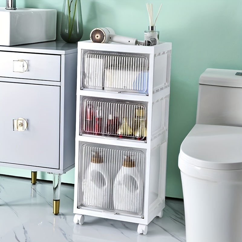 Bathroom Cabinet Multi-layer Drawer Plastic Narrow Storage Cabinet