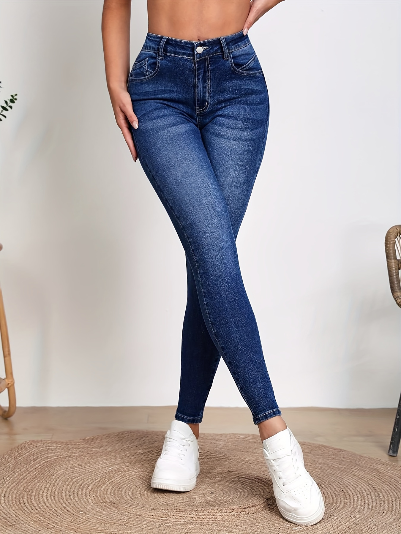 Women's Legging Casual Fitted Jeans Slim High Waist Elastic Leggings