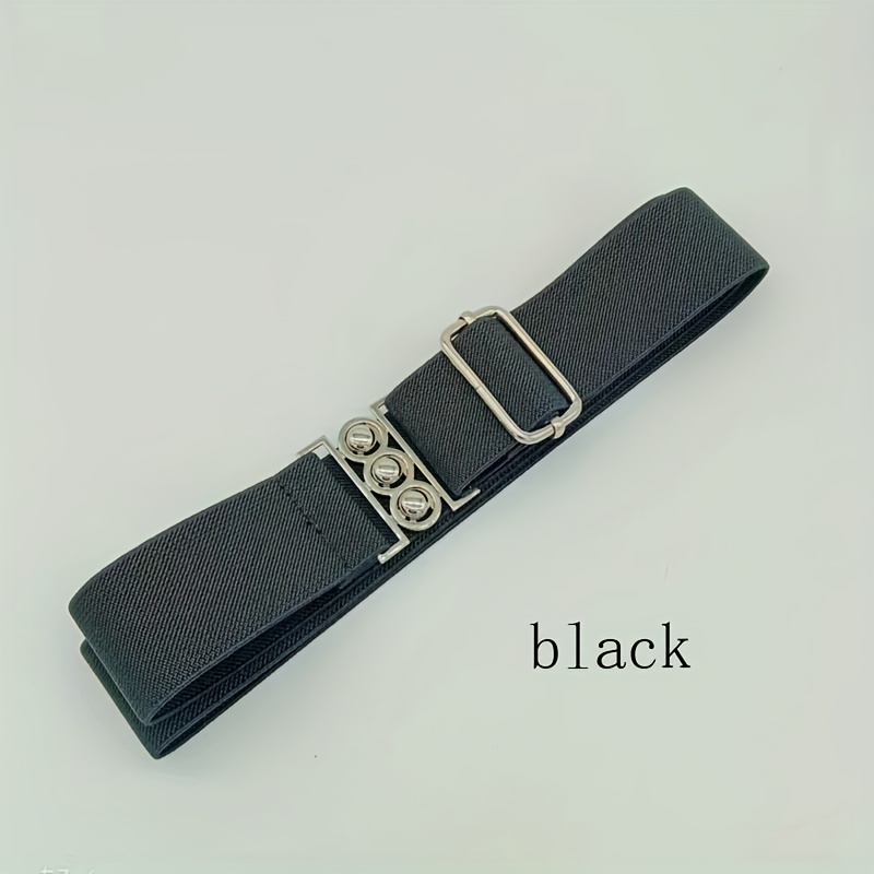 Image of New Fashionable And Versatile Alloy Elastic Waistband For Women's Dresses, Trench Coats, Down Jackets, , Equestrian And Golf Belts, With A Width Of 3.8cm And Adjustable Length