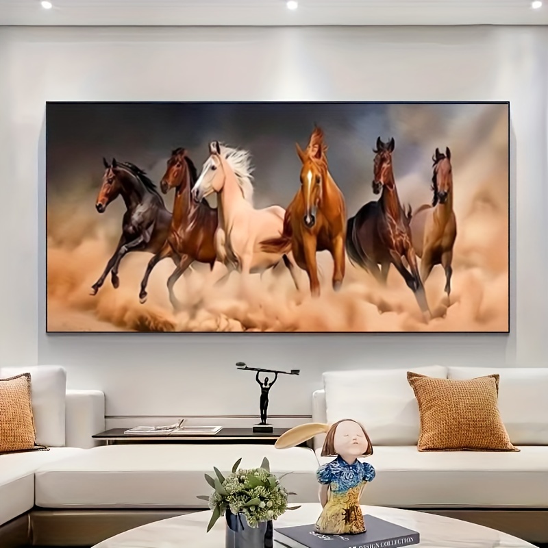 5d Diamond Art Painting Horse Large Size Animals Diamond - Temu