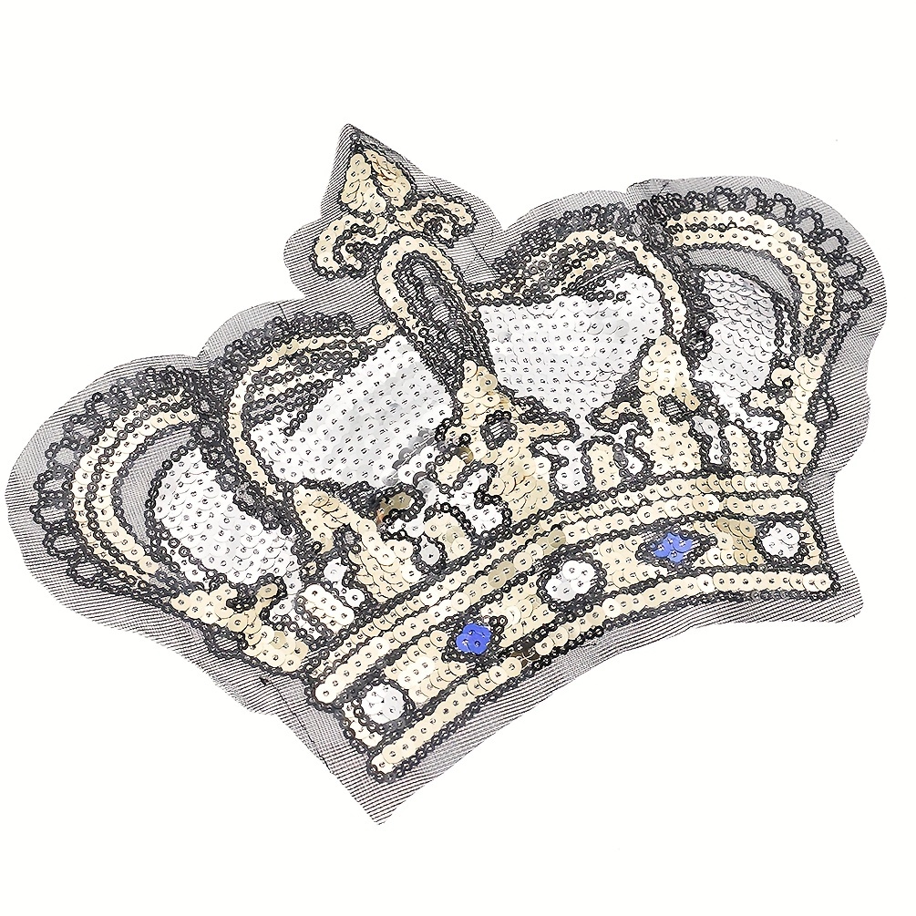 Crown Sew On Clothes Clothing Sequin Patches Cloth Embroidery DIY