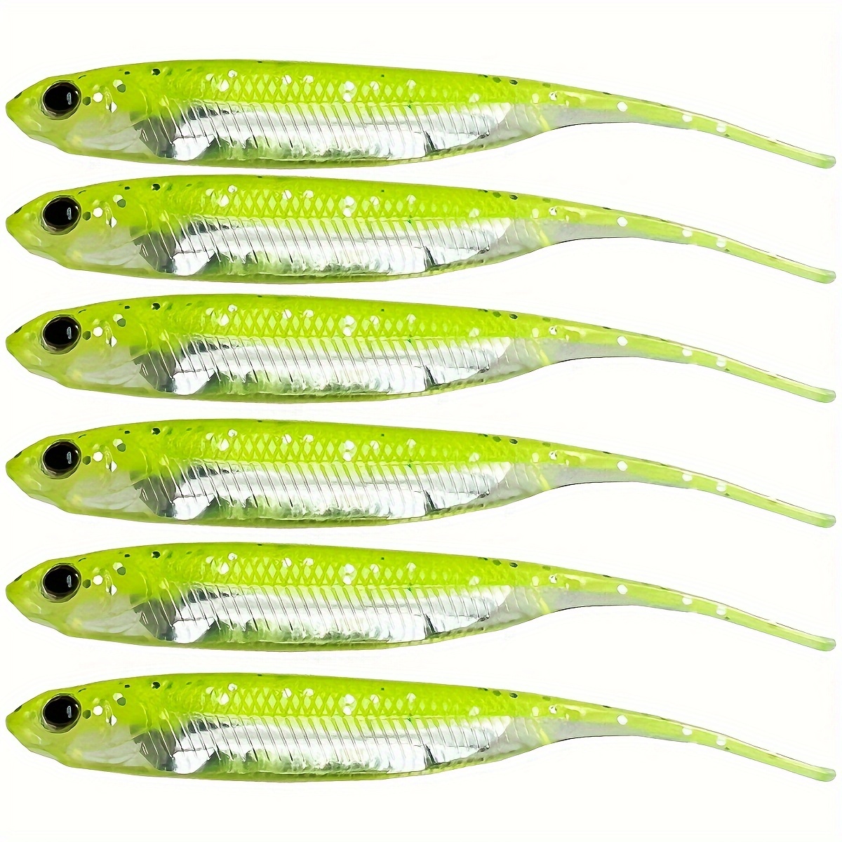 5pcs Paddle Tail Swimbaits Fishing Lure Soft Lure 8cm/2.8in Artificial Bait  Fishing Tackle