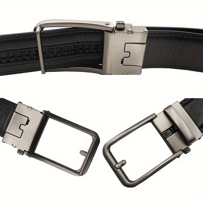 Men Belts Automatic Buckle Belt Genune Leather Authentic Girdle