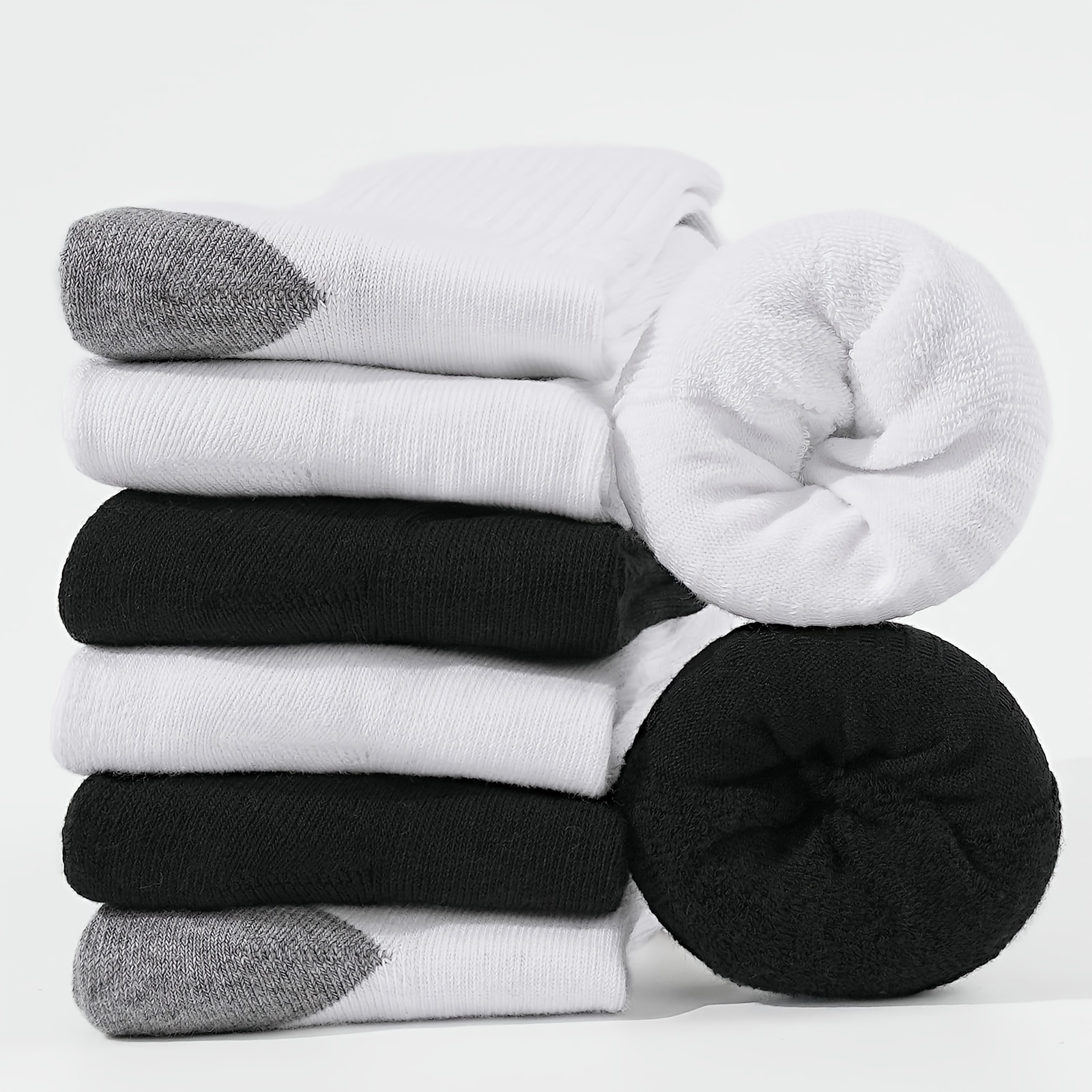6 Pairs Boy's Mid Crew Sport Socks