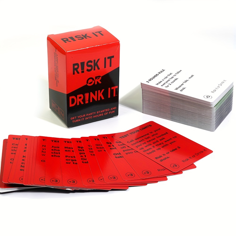 Jogos Divertidos para Beber Com Cartas, Jogo Memorável para Festas Com  Bebidas para Adultos 125 Peças Com Cartão de Instruções para Bar