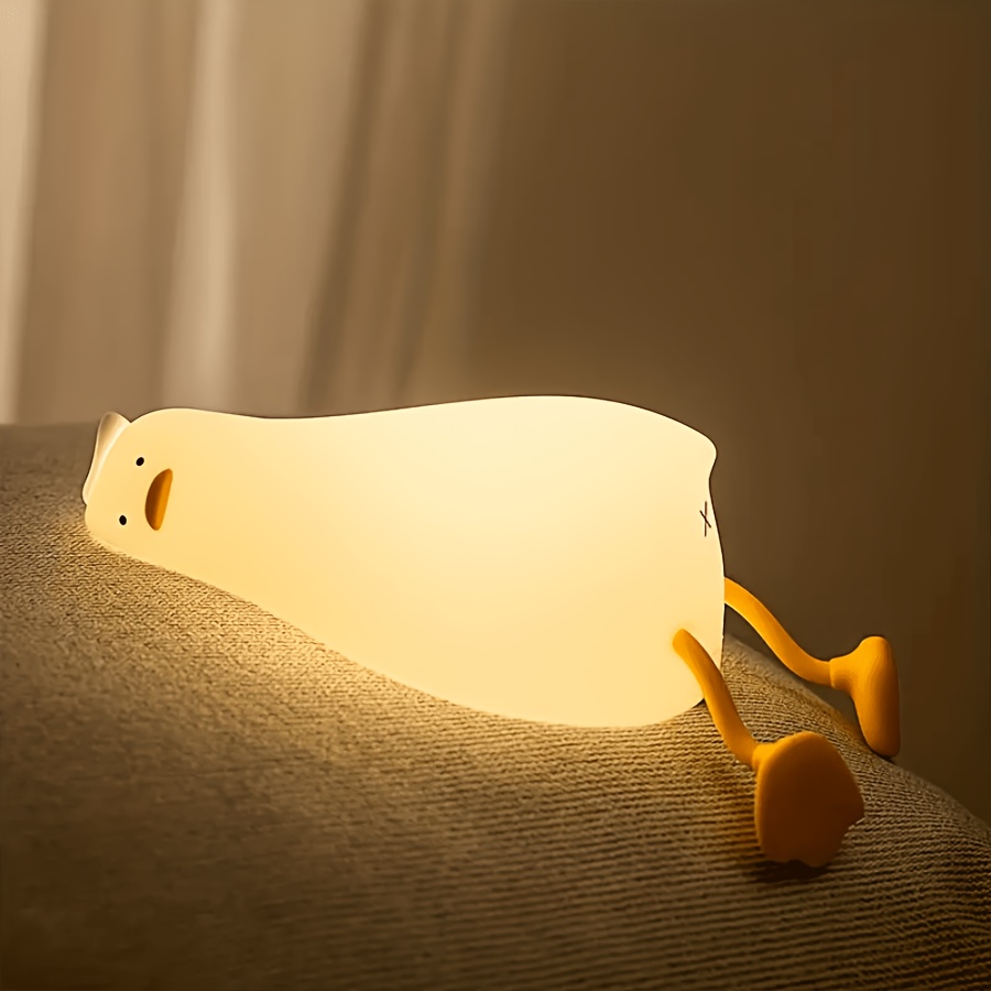 

1pc Cute Duck Night Light, Silicone Dimmable Timed Squishy Nursery Led Animal Night Light For Bedroom Bedside Sleep Night Light Cute Night Light Bedside Lamp, For Bedroom Decoration