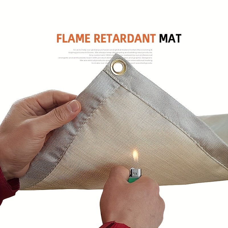 Under Grill Mat Flame Retardant Barbecue Mats Outdoor - Temu
