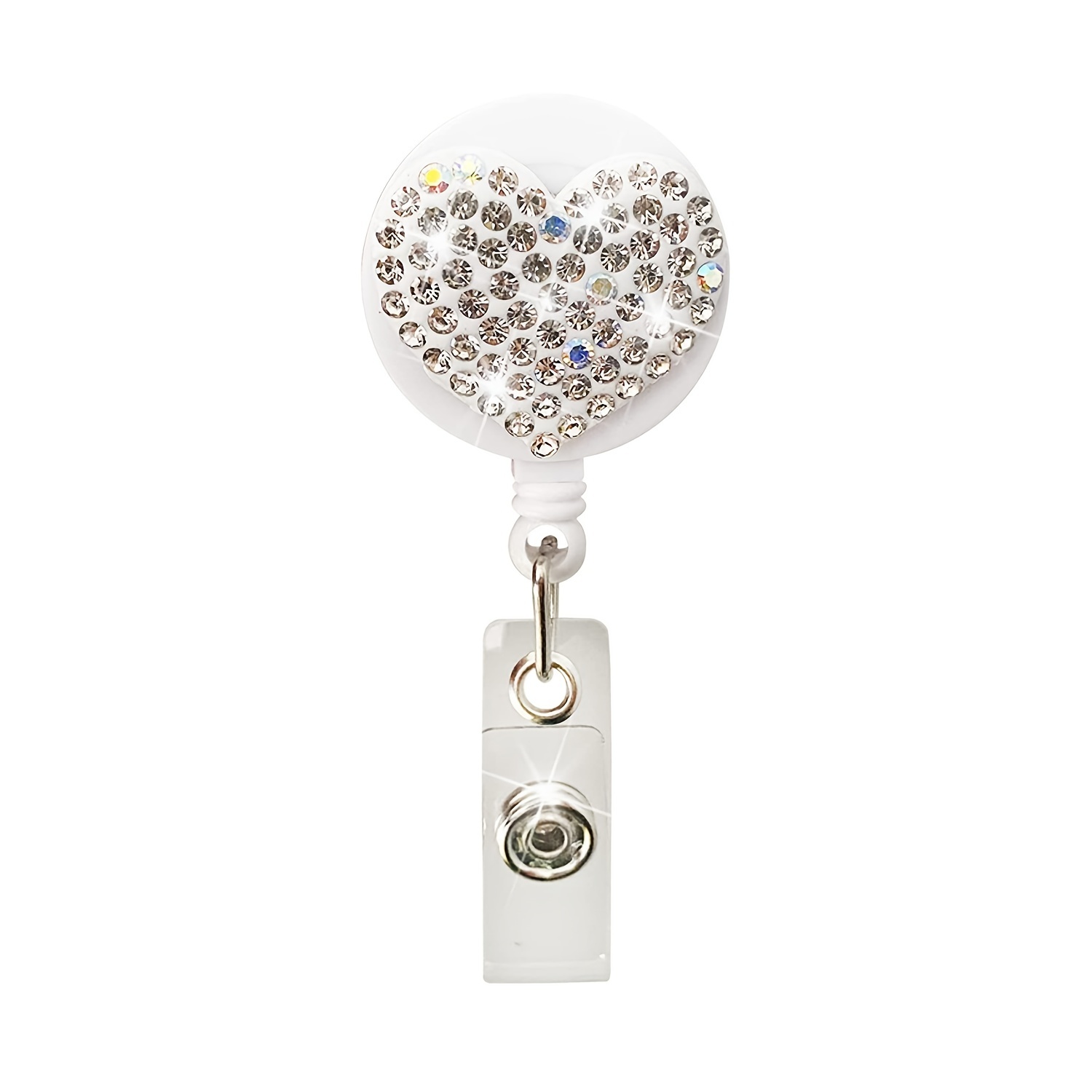 Heart Shape Retractable Nurse Badge Reel Clip Badge Holder