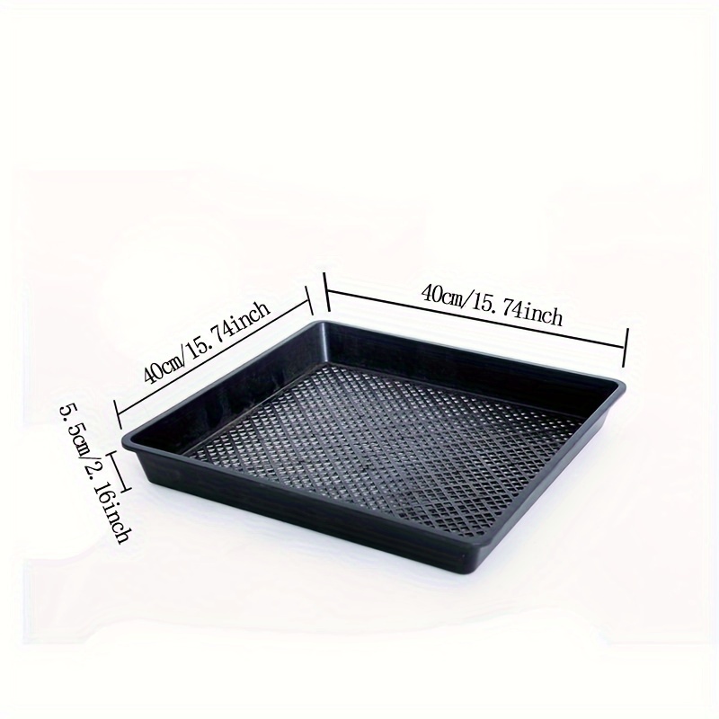 1pc Plant Seedling Tray Potted Chassis Plant Seedling Frame Black Box