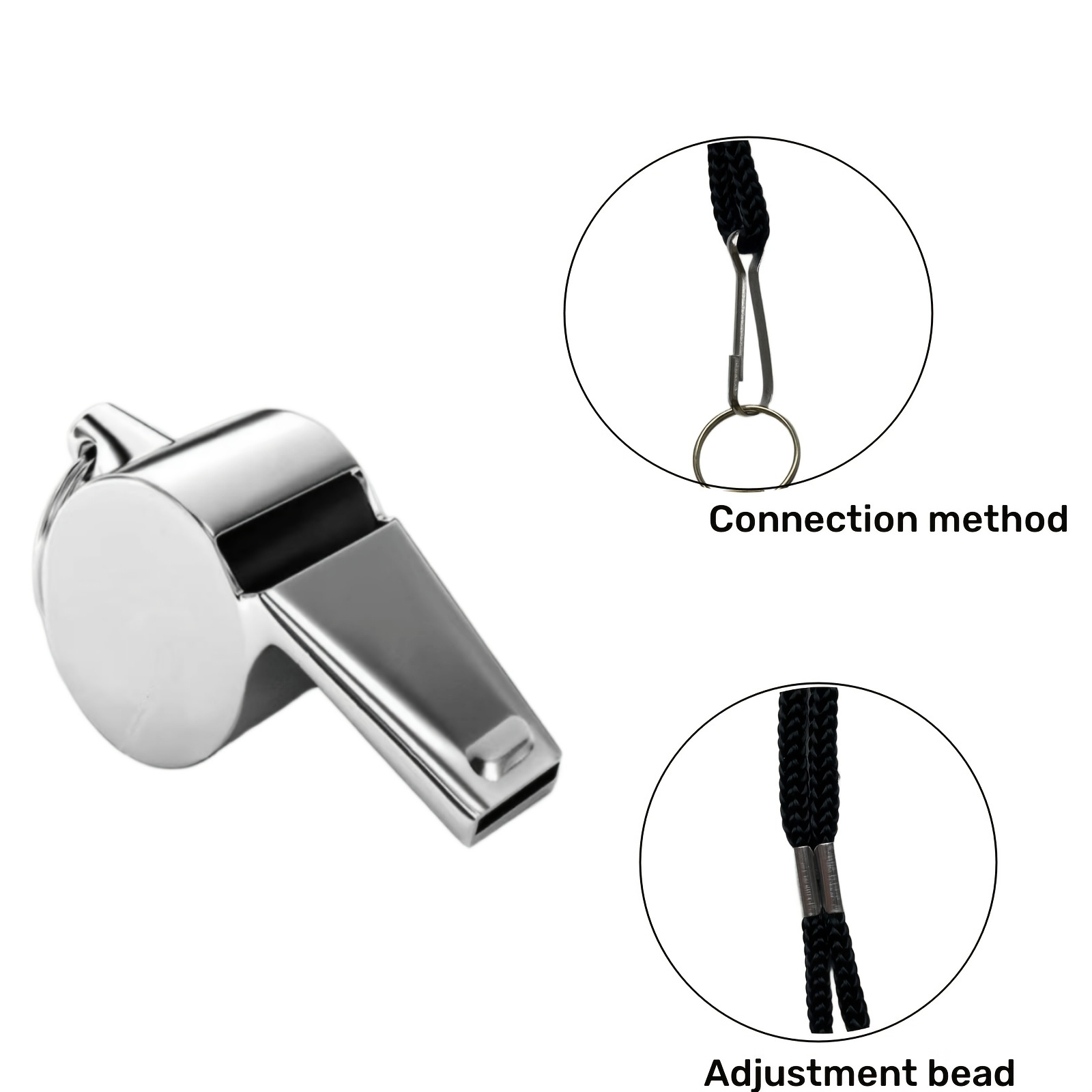 Stainless Steel Sports Whistle - Loud, Clear, Durable
