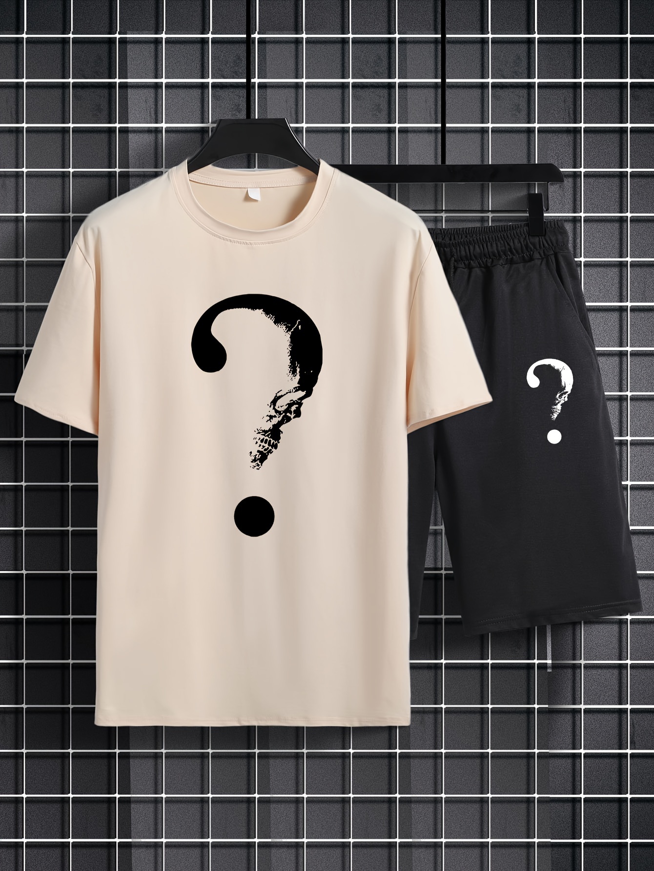 Men's Clothing Casual Matching Two Piece Set Short Sleeve T Shirt