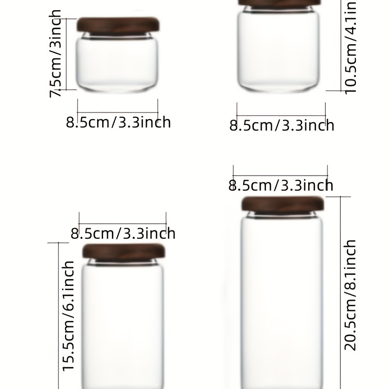 Glass Food Storage Containers With Acacia Wood Lids Candy - Temu