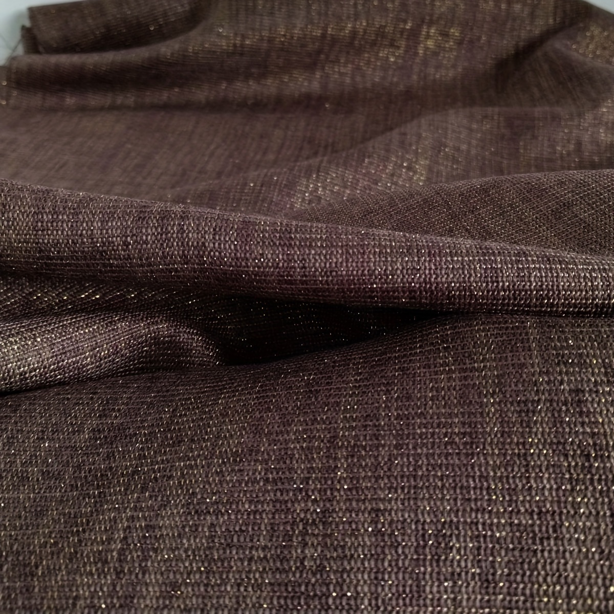 Chocolate Brown Polyester Linen Fabric