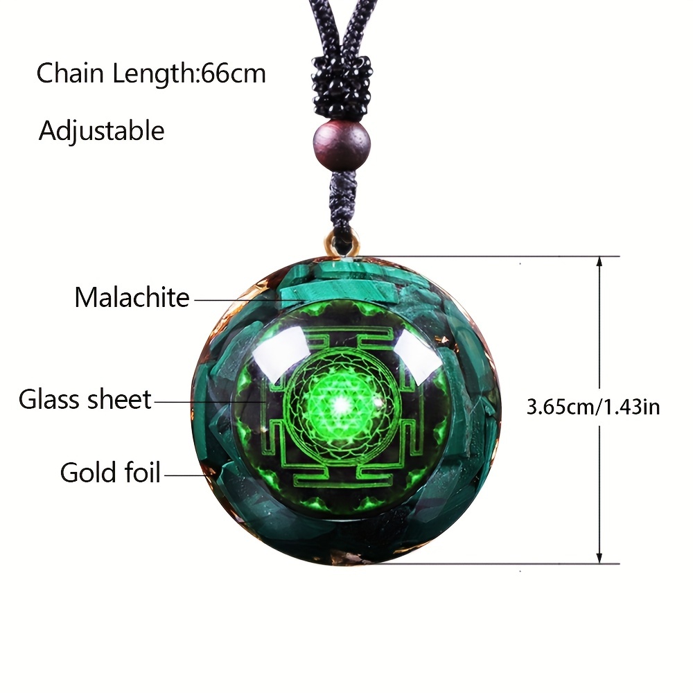 Malachite 2025 crystal necklace