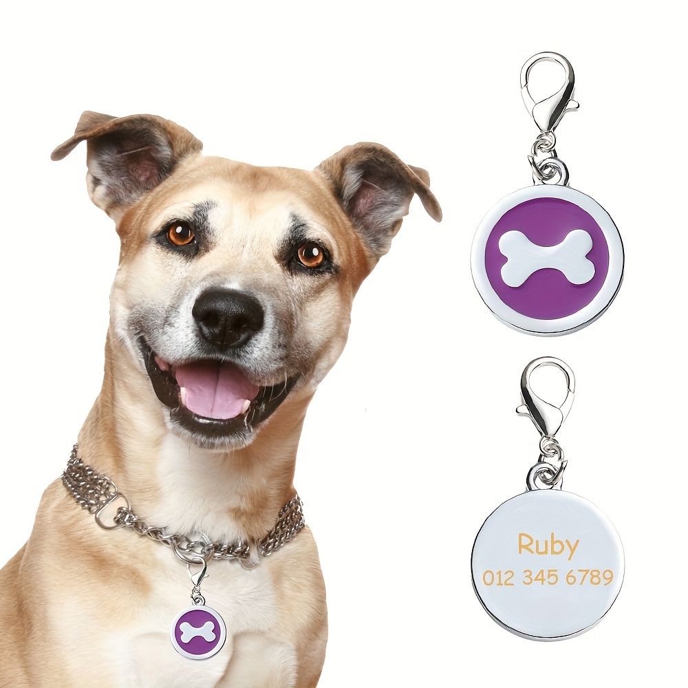 Dog collar clearance tag with name