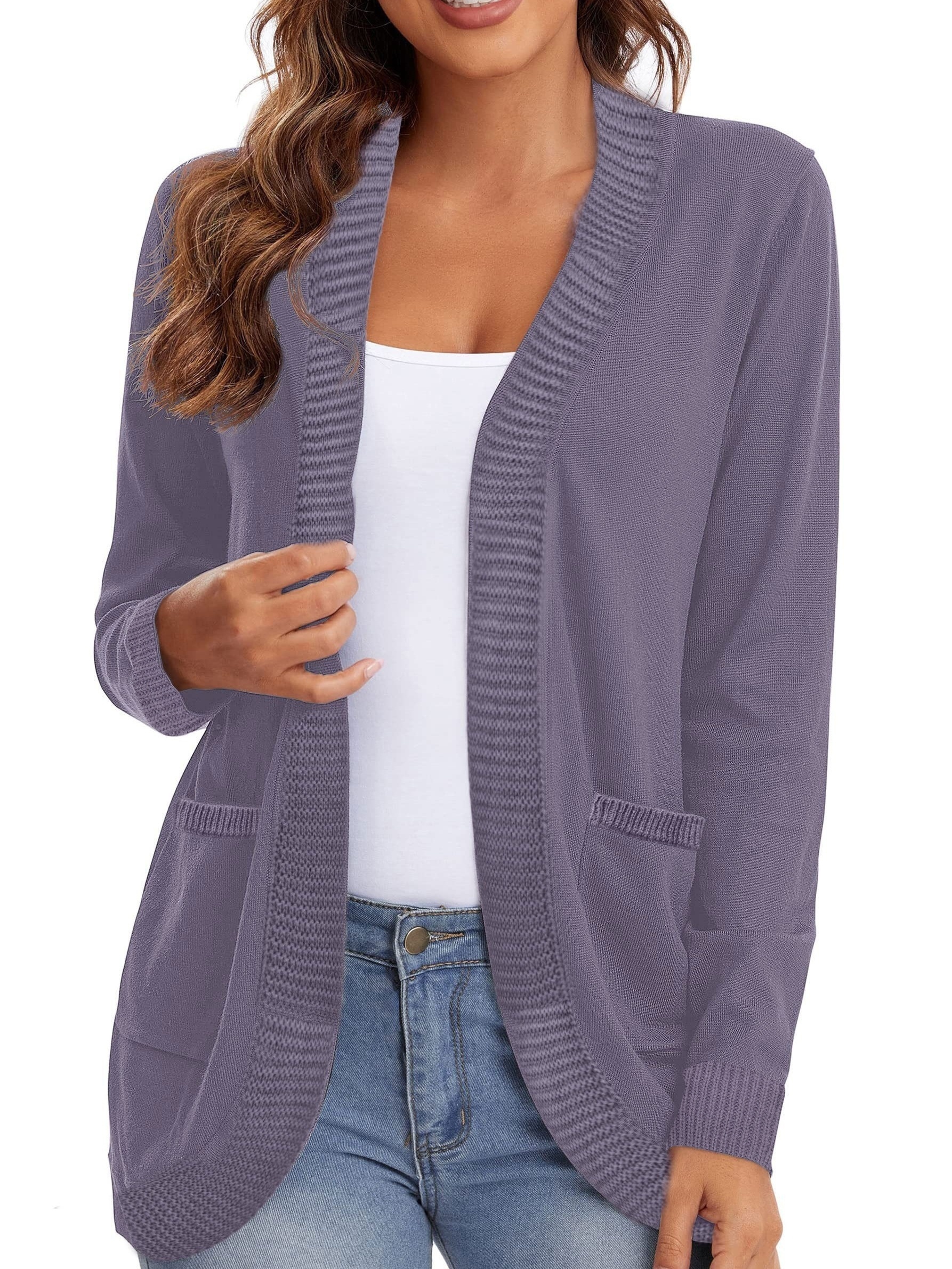 Curved hem sale cardigan