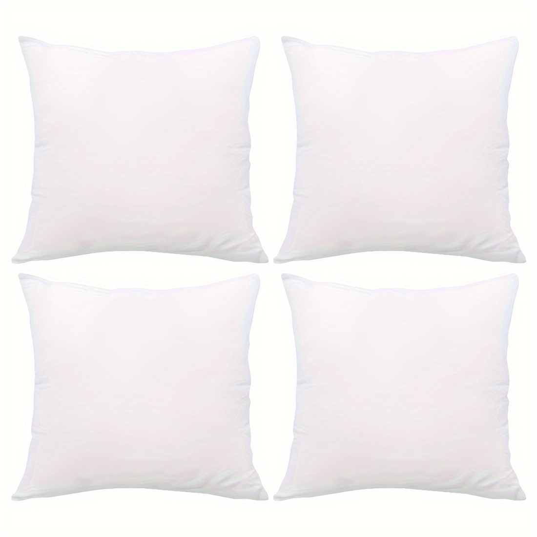 

4pcs, White Solid Color Throw Pillow Covers (17.7"x17.7"), Soft Peach Skin Velvet, Contemporary Style, Cushion Cases For Living Room, Bedroom, Sofa Decor