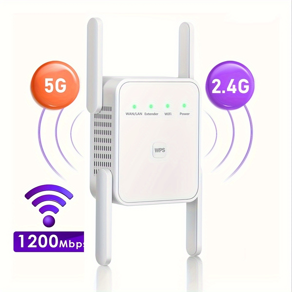 1200mbps Wifi Repeater 2.4ghz Wifi Range Extender 5ghz Wifi - Temu