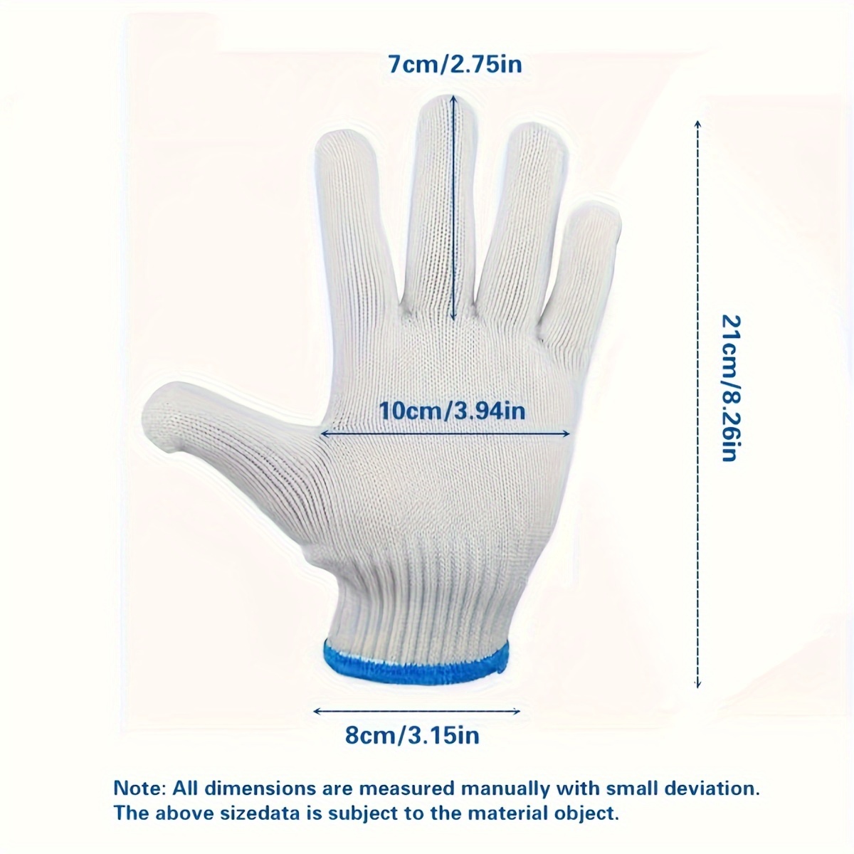 12pairs Of Non Slip And Abrasion Resistant White Safety Gloves For Men And  Women At Work, Shop On Temu And start Saving