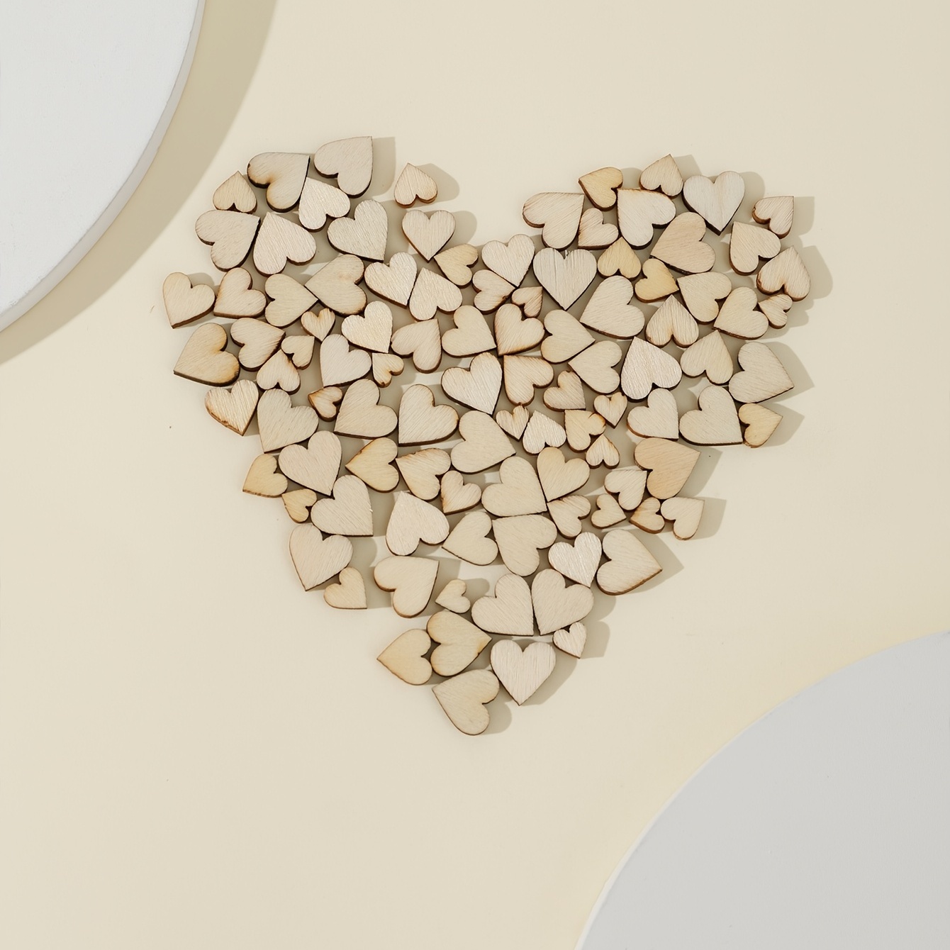 Qunclay 40 Pcs Wooden Hearts with Magnets 3.15 Inch Unfinished Blank Heart  Small Wooden Hearts DIY Decor Wood Slices Tags Card Decorations for Crafts