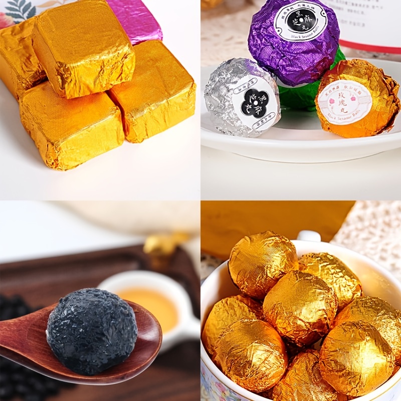 300 Pcs Chocolate Candy Wrappers Golden Aluminium Foil Paper Wrapping  Papers Square Sweets Lolly Paper Food Safety Candy Tin Foil Wrappers for  DIY