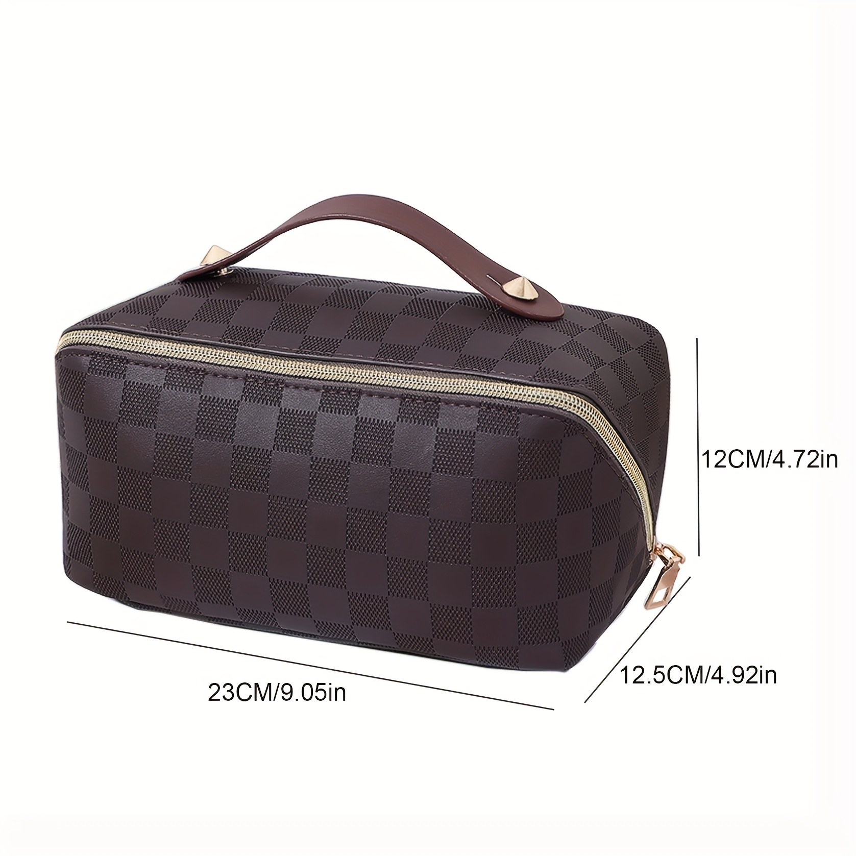 Portable Plaid Pattern Cosmetic Bag Waterproof Makeup Storage Bag Travel  Accessories Toiletry Bag, Check Out Today's Deals Now