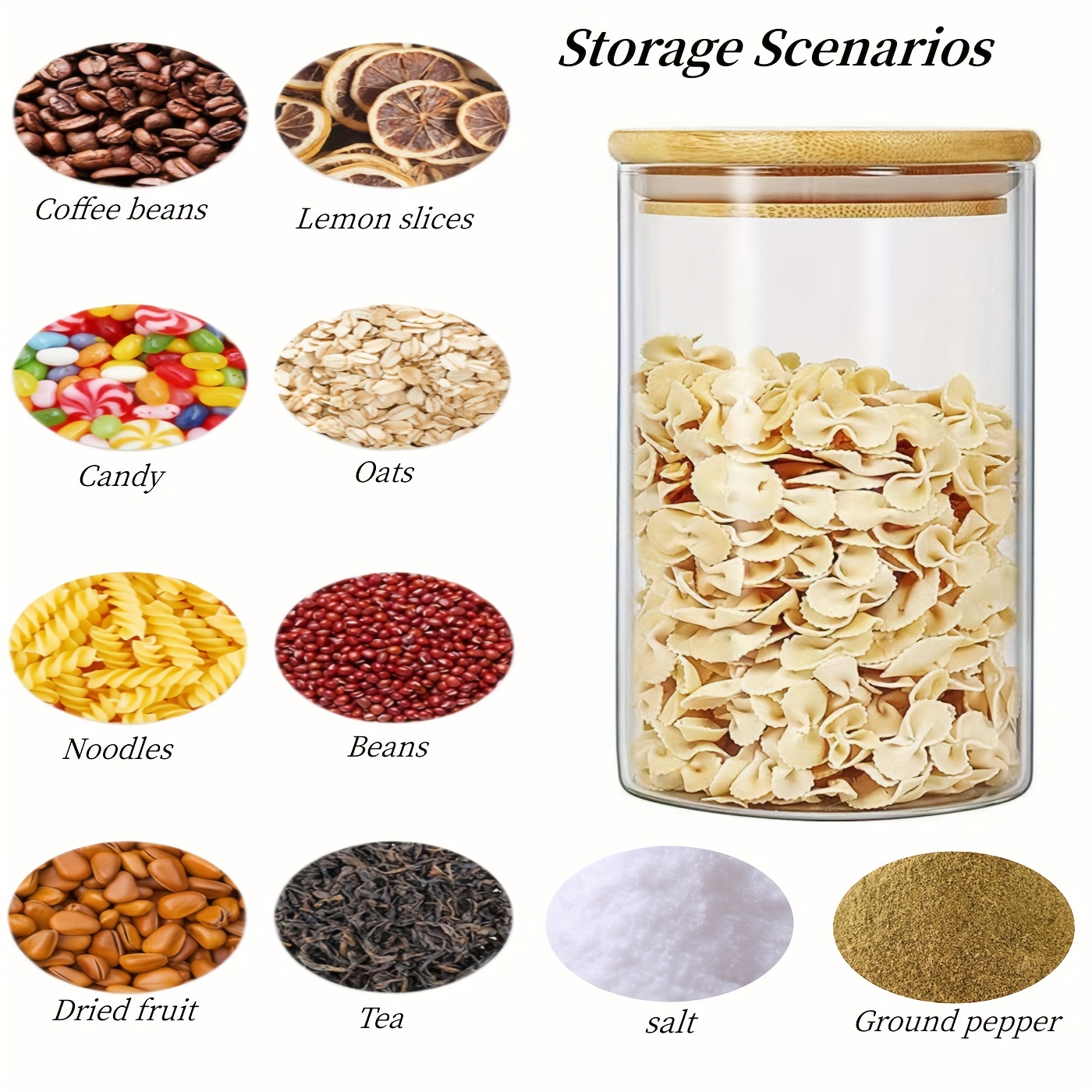 Glass Jars Airtight Lids Candy Jars Lids Food Storage - Temu