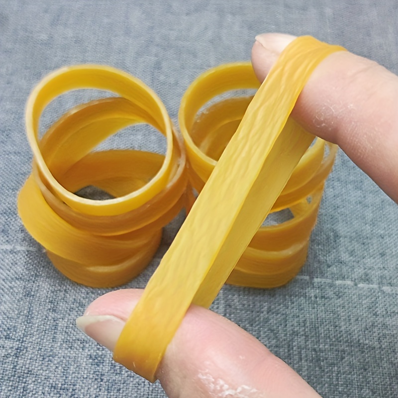1 Bag 25mm Diameter Rubber Bands Fish Bag Bands Large Elastic Bands for  office and home Supplies ( Yellow ) Thin