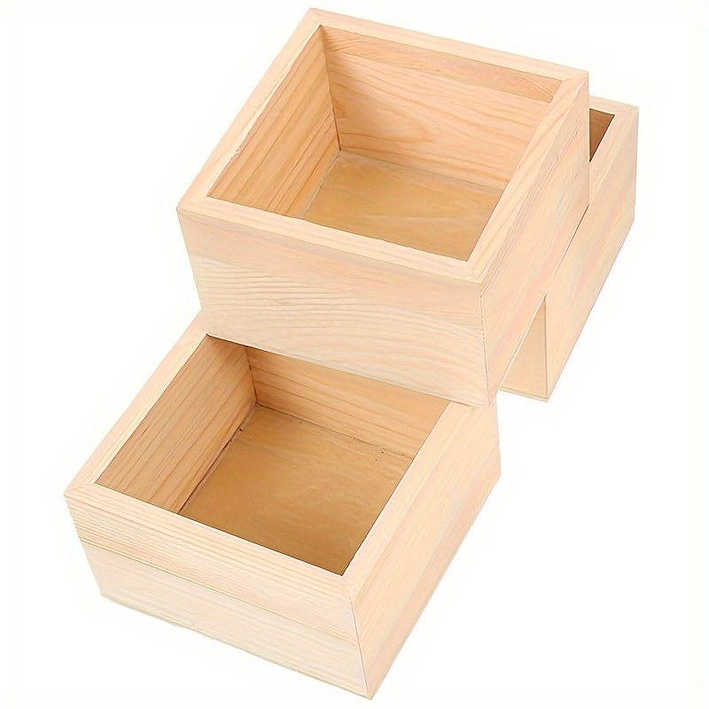Large Unfinished Wood Box with Hinged Lid and Front Clasp for Arts, Crafts,  Hobbies and Home Storage