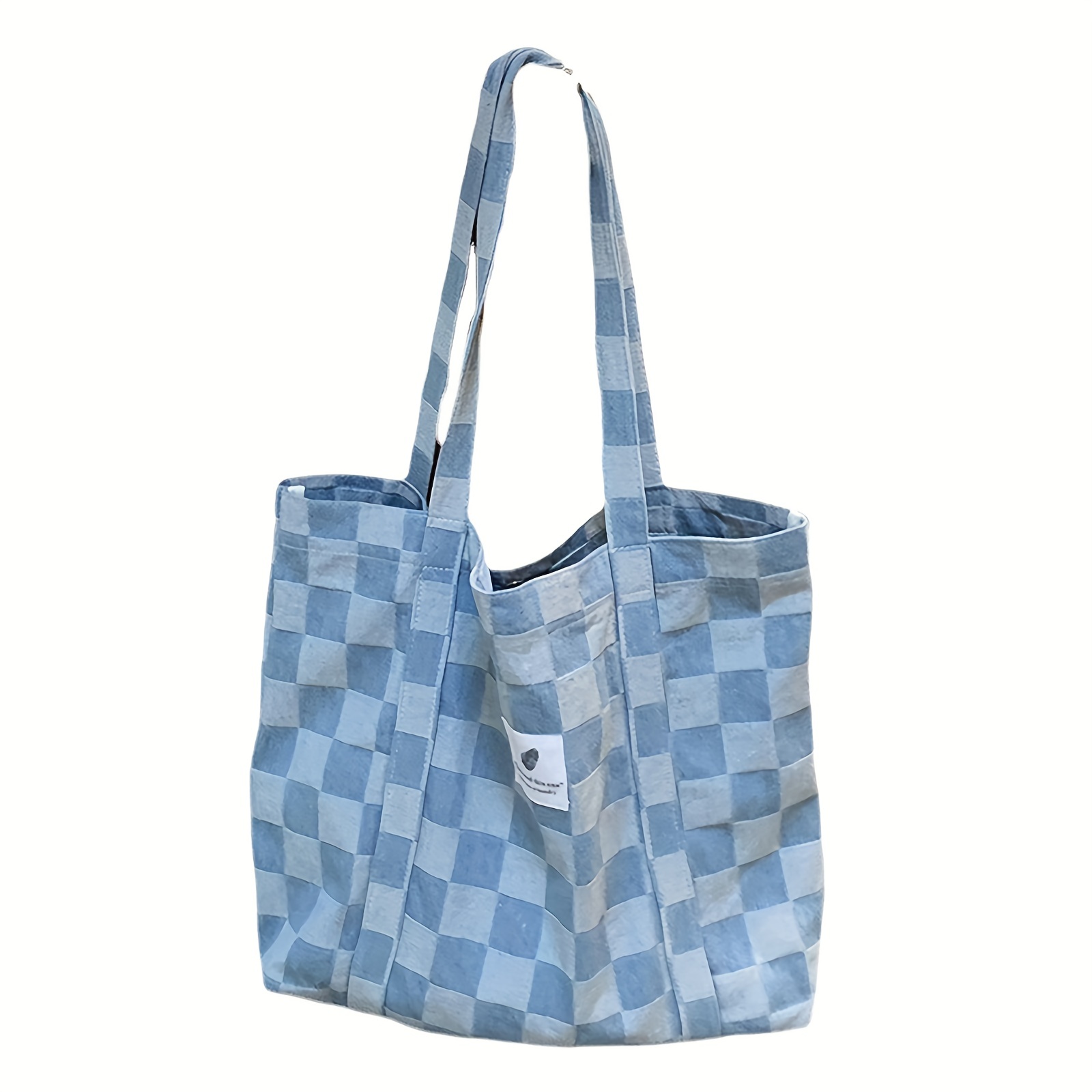 All Over Plaid Pattern Shoulder Bag, Versatile Storage Bag