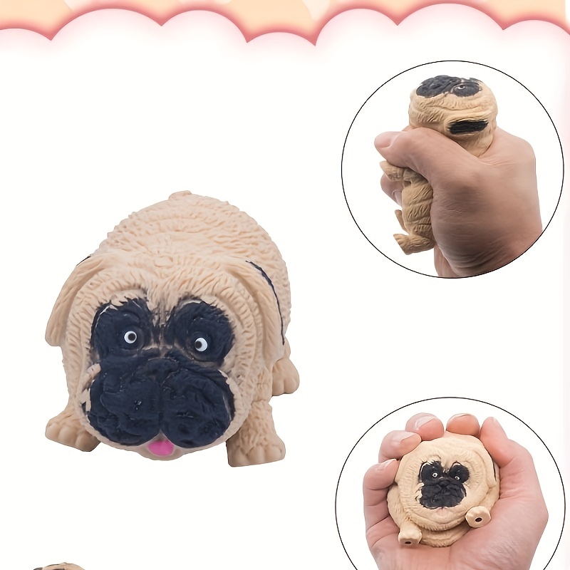 Squishy Dog Toy Sensory Toys Stress Relief Pug Pinch Toys Vent