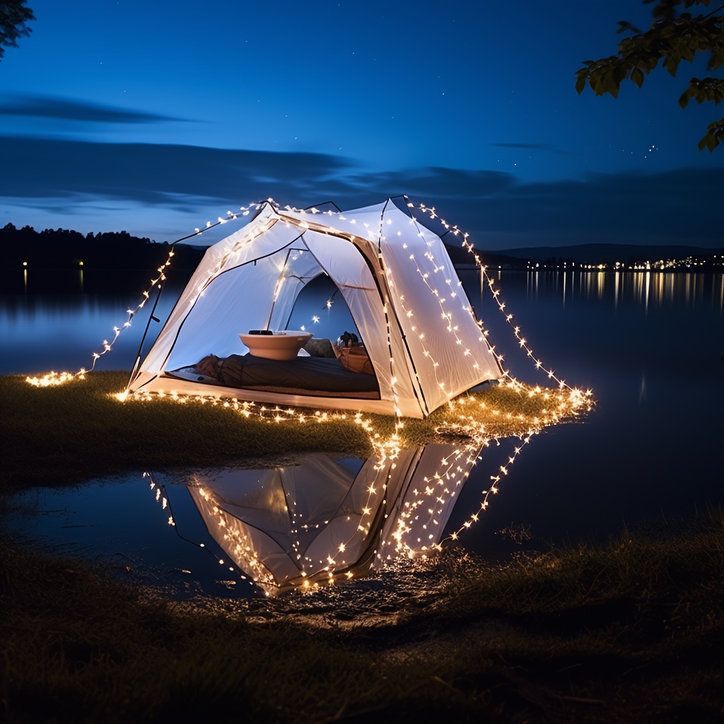 Guirlande Lumineuse Solaire D'extérieur À LED De 110 Pieds - Temu