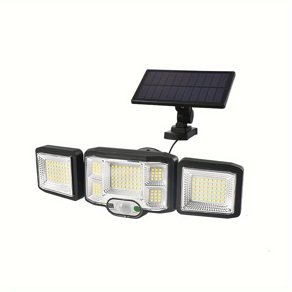 Solar Wall Lamp Three Head Wall Lamp Three Sensor Modes - Temu Canada