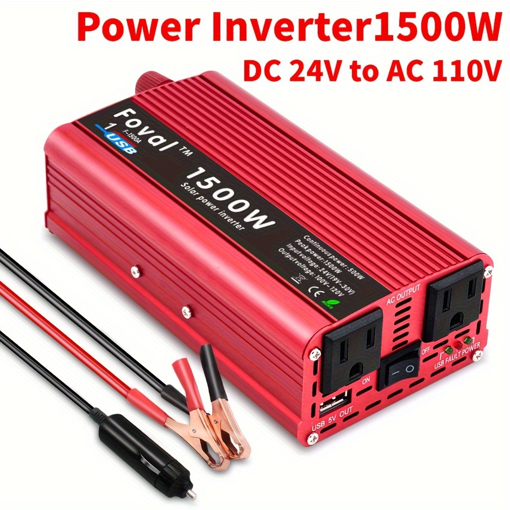 Car Vehicle Power Inverter 12v Ac 110v 120v Converter 1 - Temu