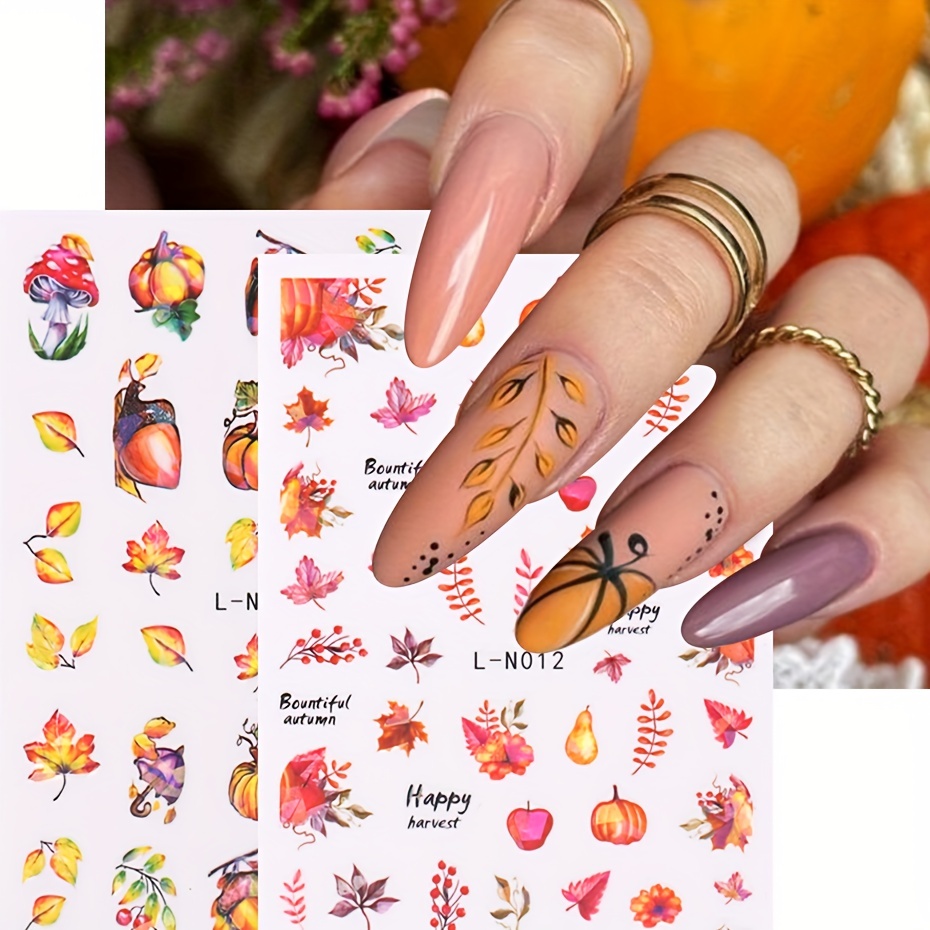 Nail Decoration F Transfer Sticker, Gold Flower Nail Stickers