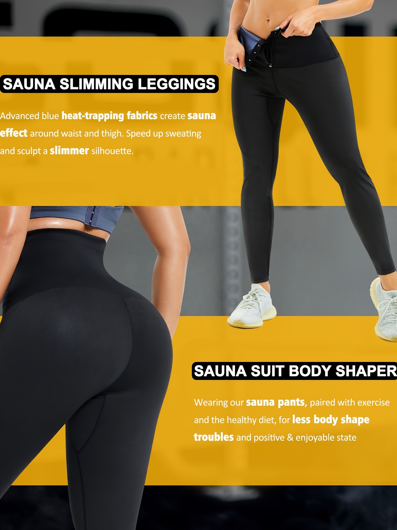 Womens Sweat Sauna Pants Slimming Thigh And Stomach Shaper