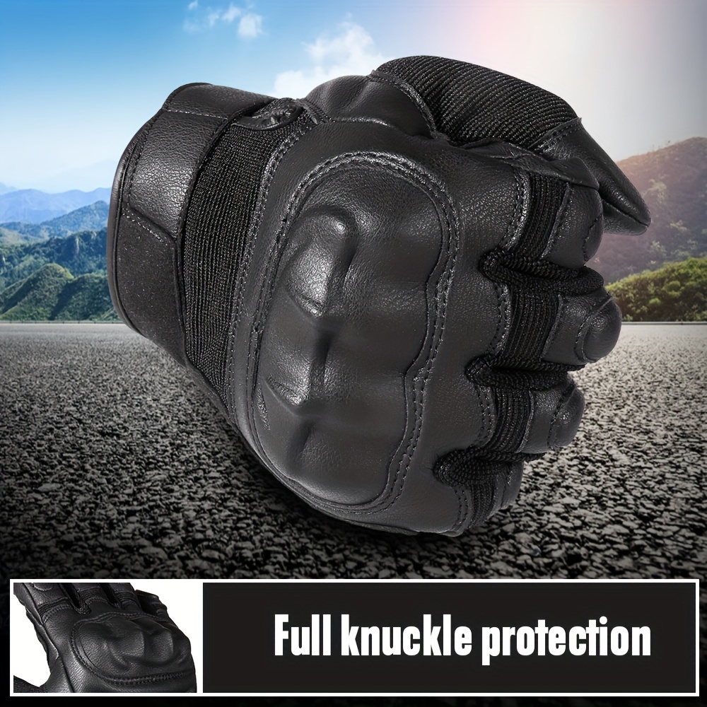 * Hard Knuckles Motorcycle Gloves Touch Screen Gloves For Men, Full Finger  Gloves For Riding Airsoft Combat
