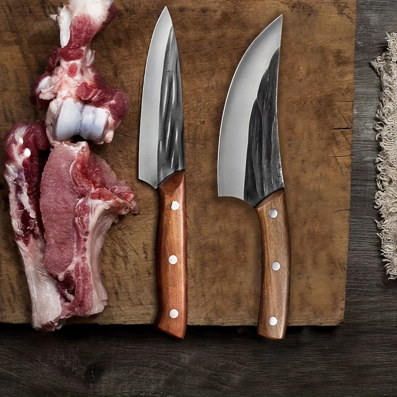 Forged Kitchen Knife Stainless Steel Meat Cleaver Chopping Knife Serbian  Style Vegetables Fish Slicing Butcher Chef Knife