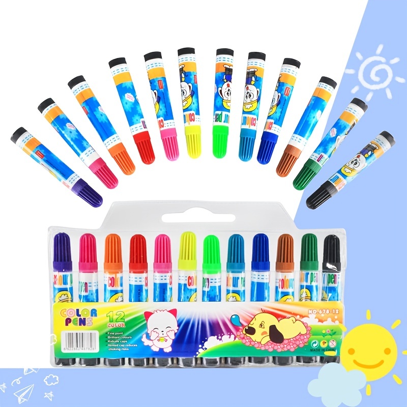 Kit Estuche De Plumones Colores Crayones Acuarela Para Niños