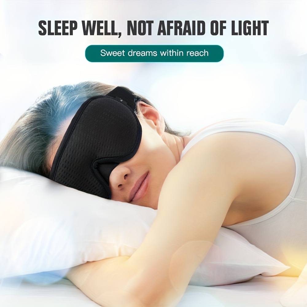 Antifaz Para Dormir Mascara Tapa Ojos Copa Contorneada 3D 99% Bloqueo de  Luz